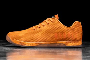 Nobull Superfabric Neon Women's Trainers Orange Camo | Australia (YU6918)